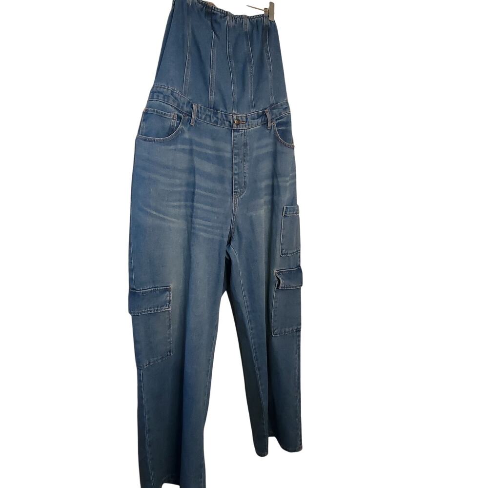 wild fable Denim Cargo Jumpsuit in Medium Blue